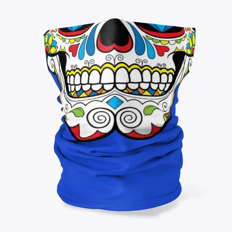 Neck gaiter mask mexican Sugar Skull