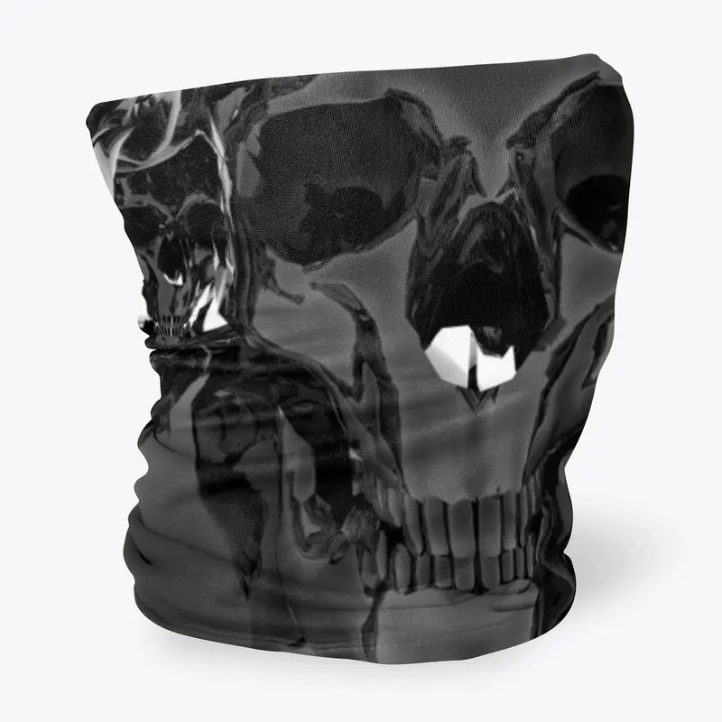 Neck gaiter mask dark Skull