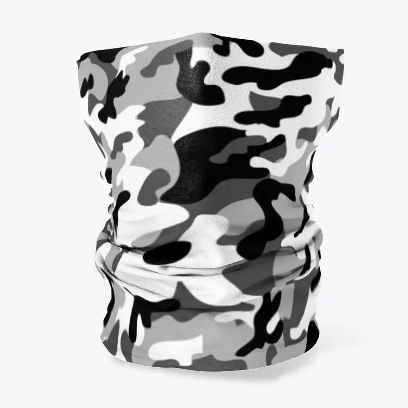 Neck gaiter mask Winter camouflage