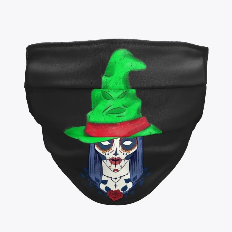 Mexican sugar skull Witch facemask