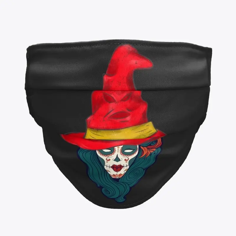 Mexican sugar skull Witch facemask