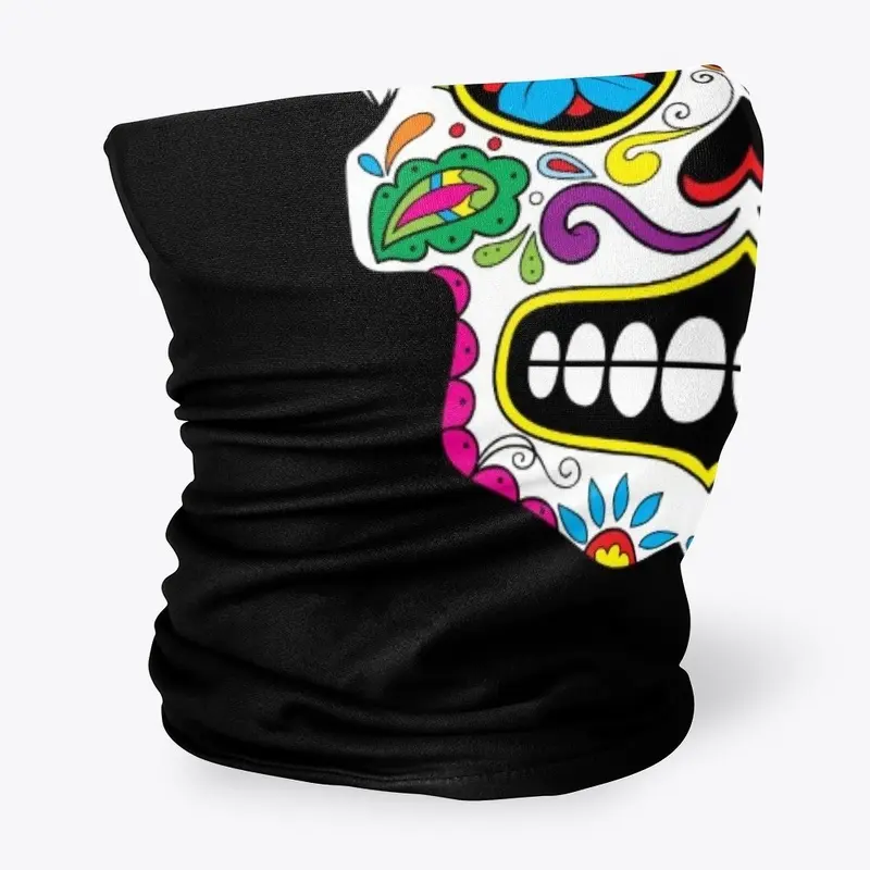 Neck gaiter mask mexican Sugar Skull