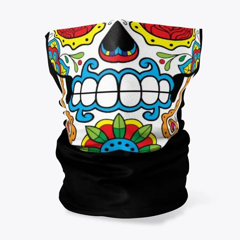 Neck gaiter mask mexican Sugar Skull