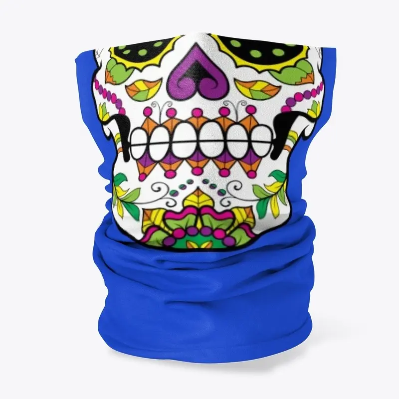 Neck gaiter mask mexican Sugar Skull