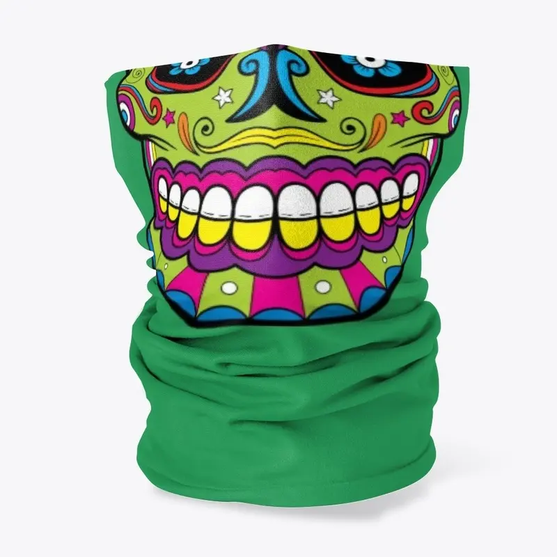 Neck gaiter mask mexican Sugar Skull